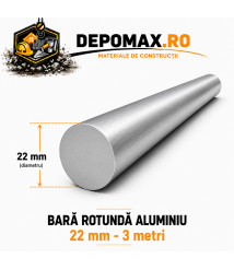 Bara rotunda aluminiu 22 mm, 3 metri, EN AW-2007